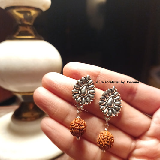 Rudraksha Earrings | Rudraksha Studs