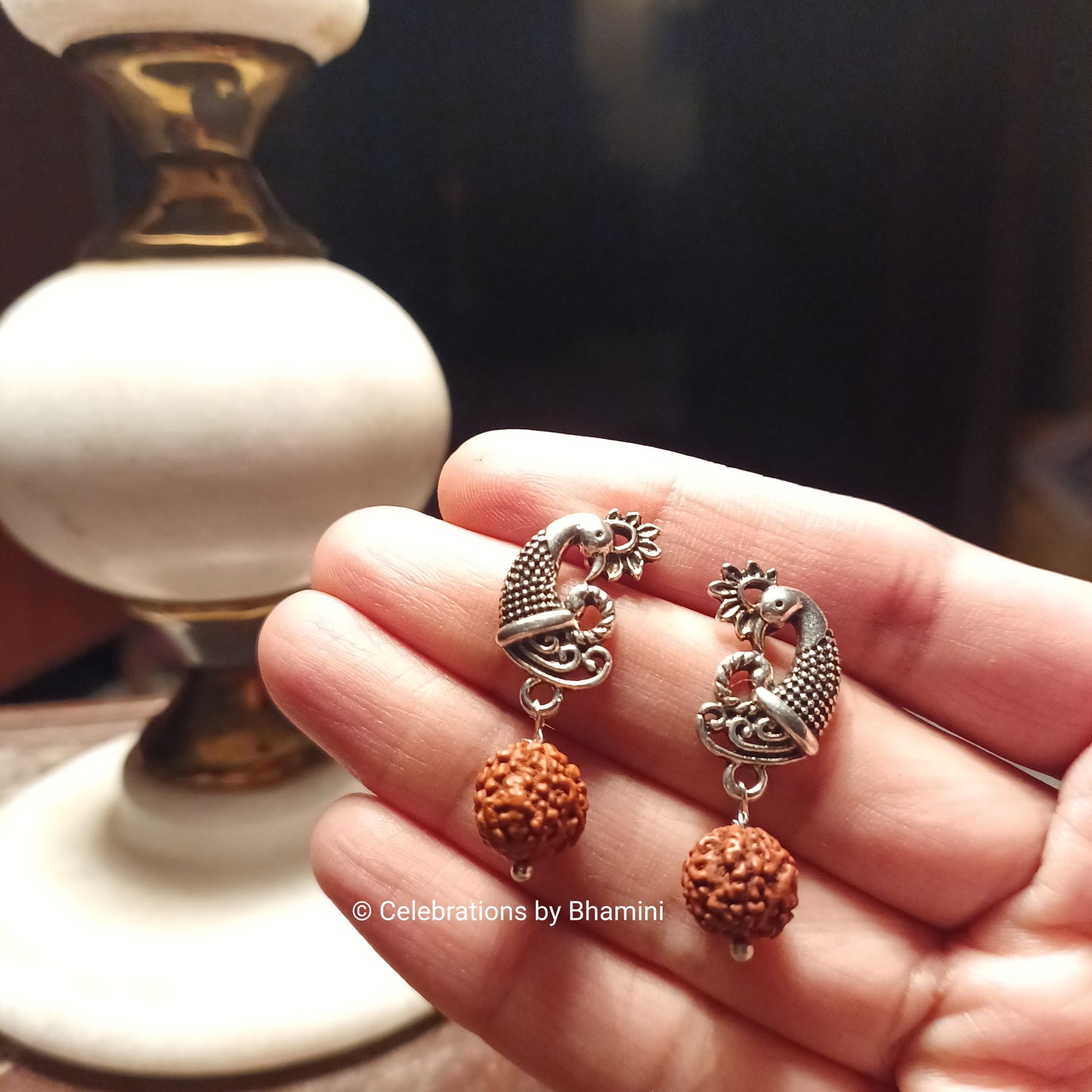 Rudraksha Earrings | Rudraksha Studs
