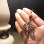 Elegant Long Rudraksha Earrings (1 pair)