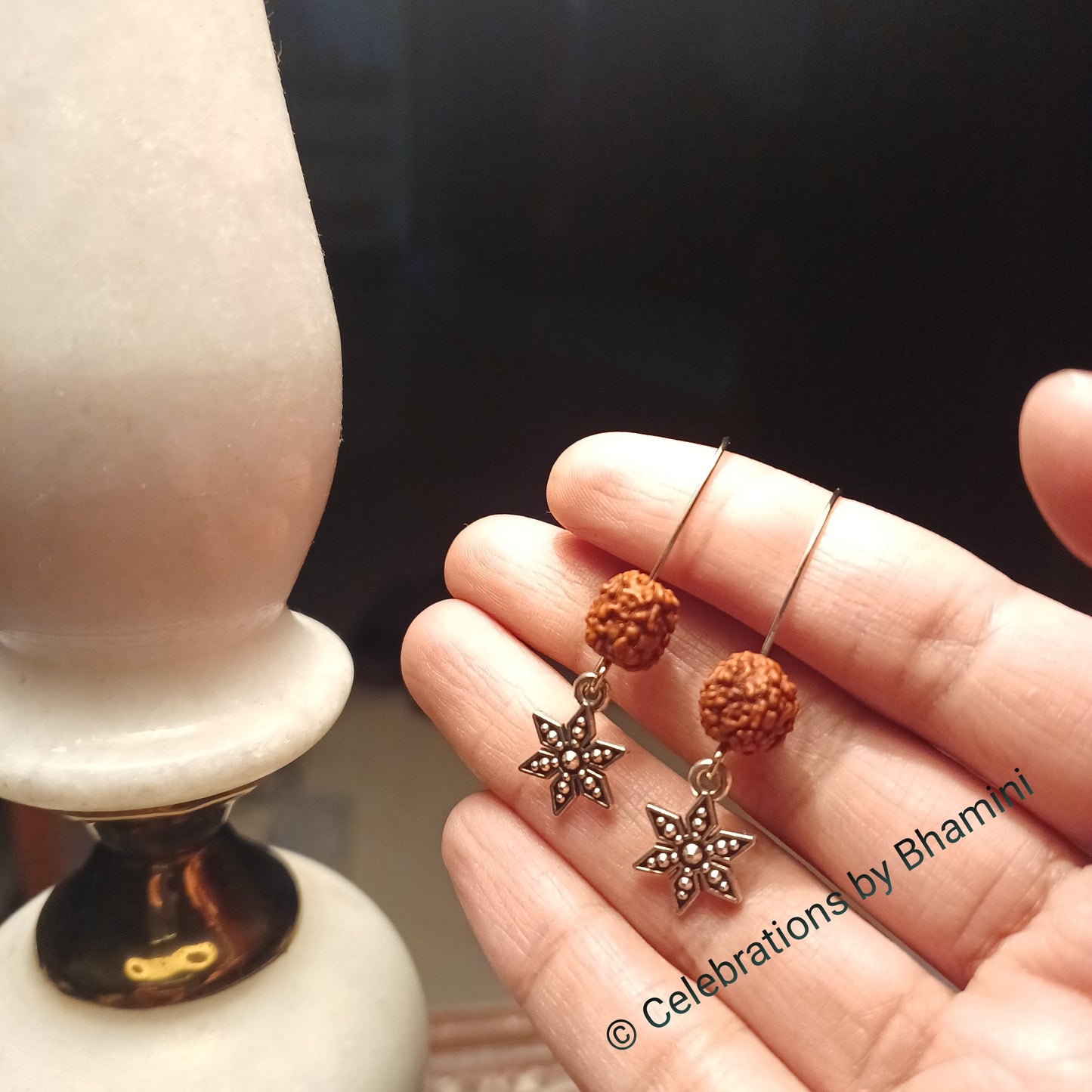 Taara Rudraksha Earrings | Rudraksha earrings